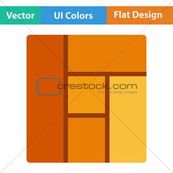 Flat design icon of parquet plank pattern