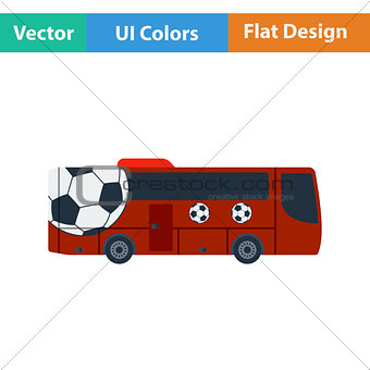 Football fan bus icon