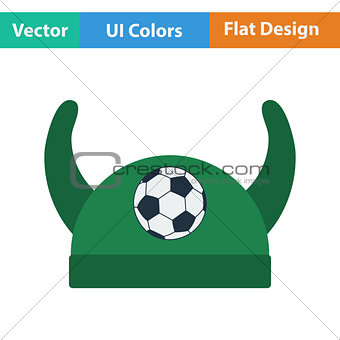 Football fans horned hat icon