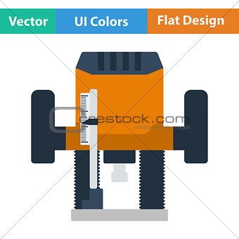 Flat design icon of plunger milling cutter