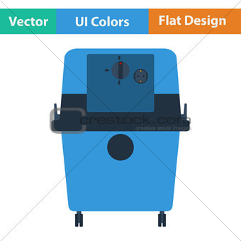 Flat design icon of vacuum cleaner 