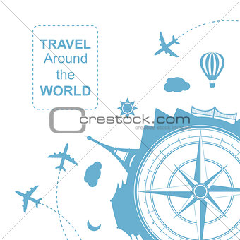 Travel around the world vector illustration