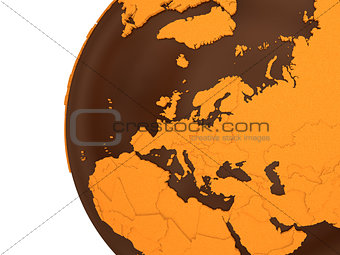 Europe on chocolate Earth