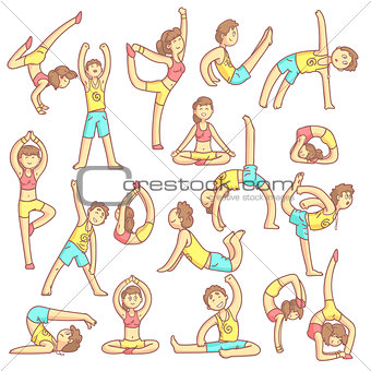 Couple Doing Yoga Poses