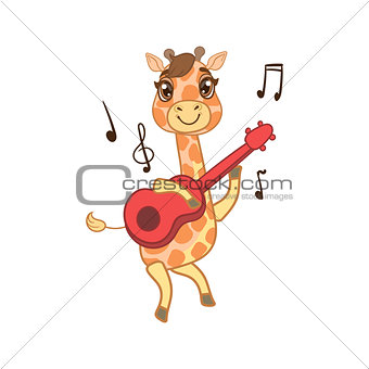 Giraffe Playing Guitar