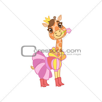 Giraffe Dressed As Princess
