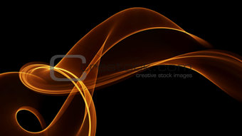abstract red orange smoke over black background with copyspace