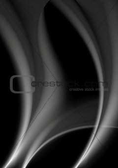 Elegant grey wavy smoke abstraction