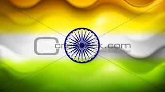 Smooth waves background. Colors of India