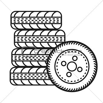 car tires illustration