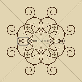 A circular ornament, vector illustration.