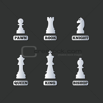 Chess figures, vector illustration.