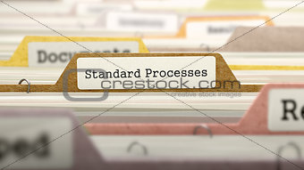 Standard Processes Concept on File Label.