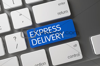 Keyboard with Blue Button - Express Delivery.