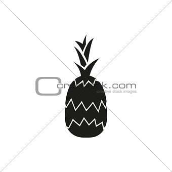Vector illustration of pineapple isolated on white background