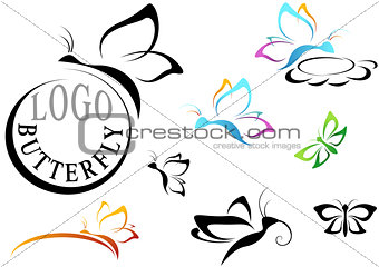 Butterfly Logo Set