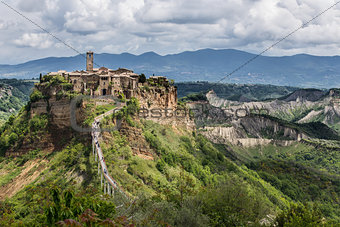 Exciting view to Civita di Bagnoregio, Italy.