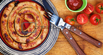 Grilled Spiral Sausage  