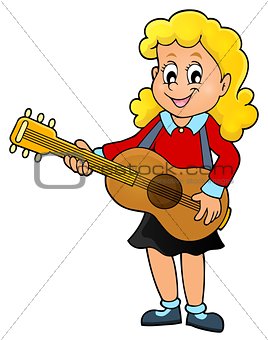 Girl guitar player theme image 1