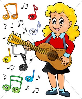 Girl guitar player theme image 2