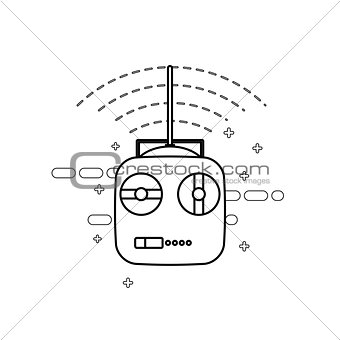 Remote control simple icon on white background. Vector illustration.