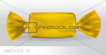 Yellow rectangular candy package