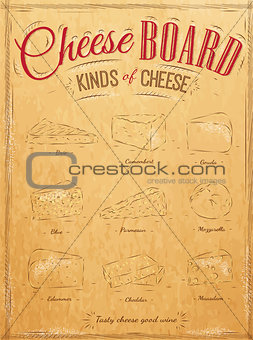 Poster set cheese kraft