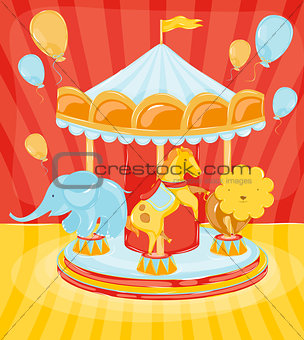 Circus carousel animals 