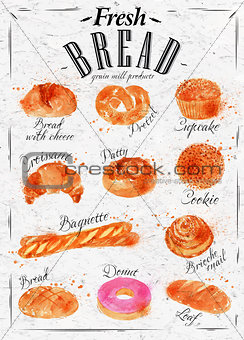 Bread products poster