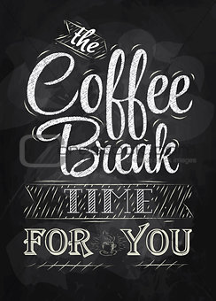 Poster coffee break chalk