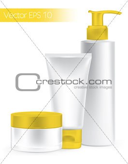 Packaging containers yellow color