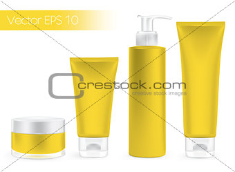 Packaging containers yellow
