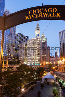 Chicago's famous riverwalk 