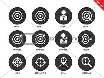 Target icons on white background