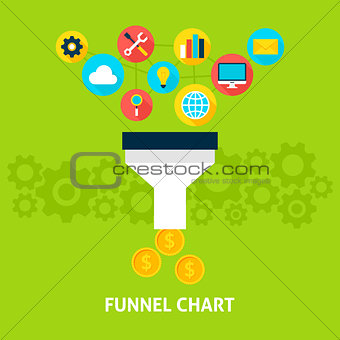 Funnel Chart Flat Concept
