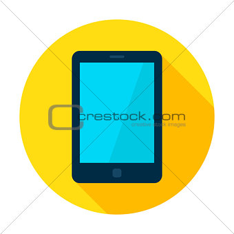 Tablet Device Flat Circle Icon