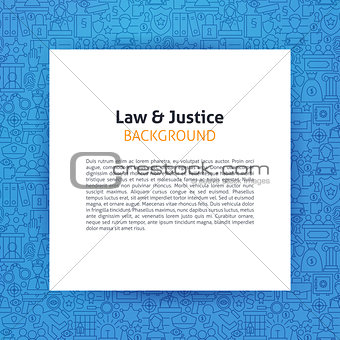 Paper Template over Law and Justice Line Art Background
