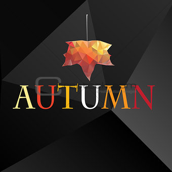 Autumn background with maple leaf