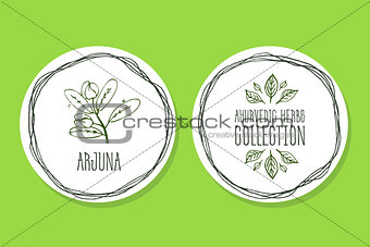 Ayurvedic Herb - Product Label with Arjuna