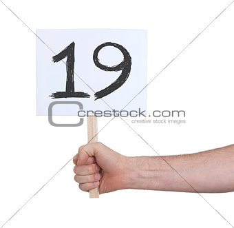 Sign with a number, 19