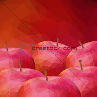 Apple Low Poly Background