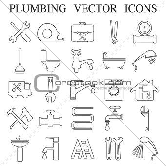 plumbing emblems, labels and design elements