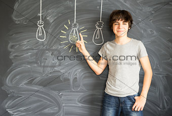 Teenager boy getting an idea