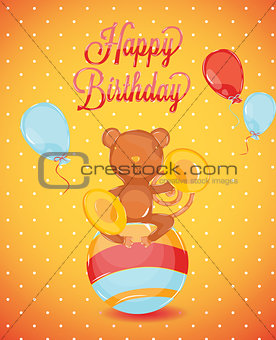 Birthday card monkey