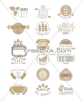 Bio Products Set Of Labels