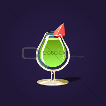 Green Cocktail Illustration