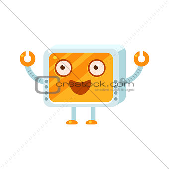 Happy Little Robot Character