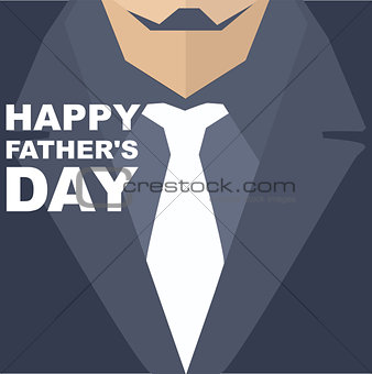Happy Fathers Day. Template greeting card