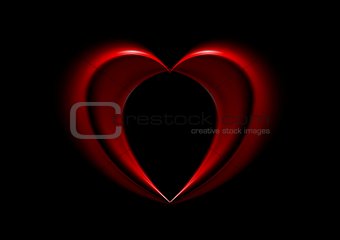 Smooth blurred red heart background