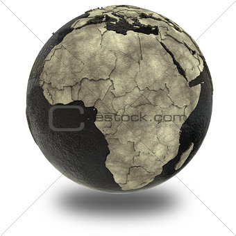 Africa on Earth of oil